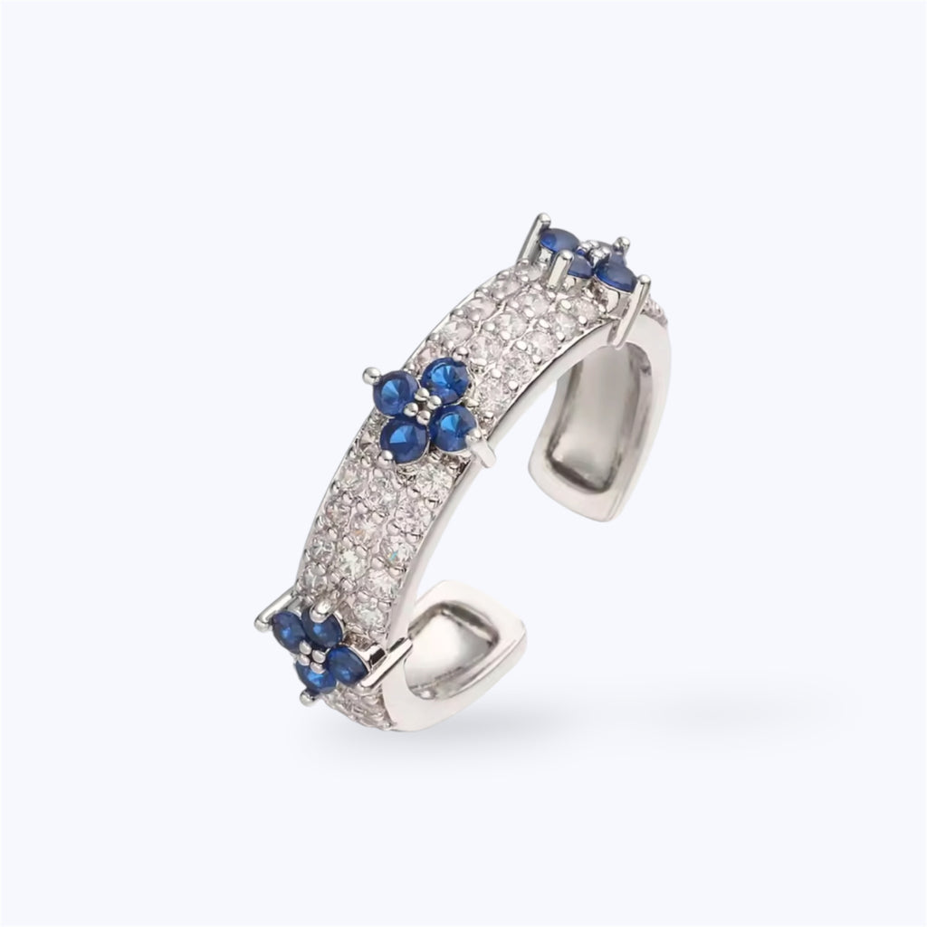 Silver motif ring