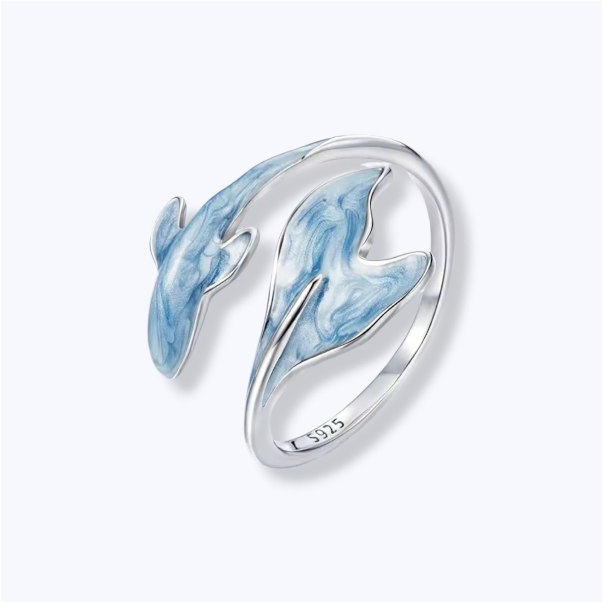 Blue dolphin ring