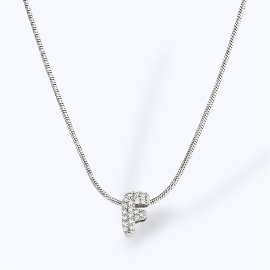Silver bubble letter