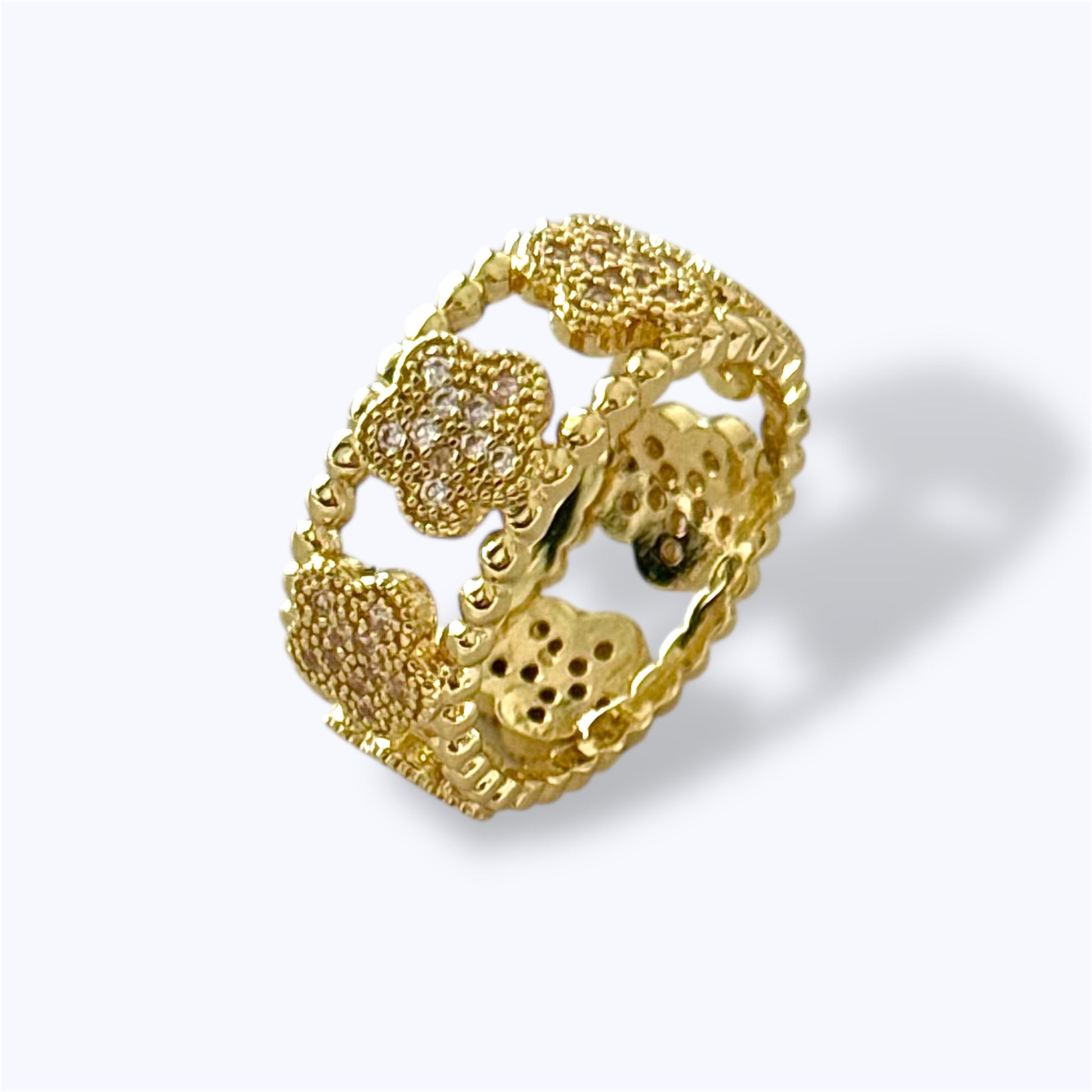 Clover band ring