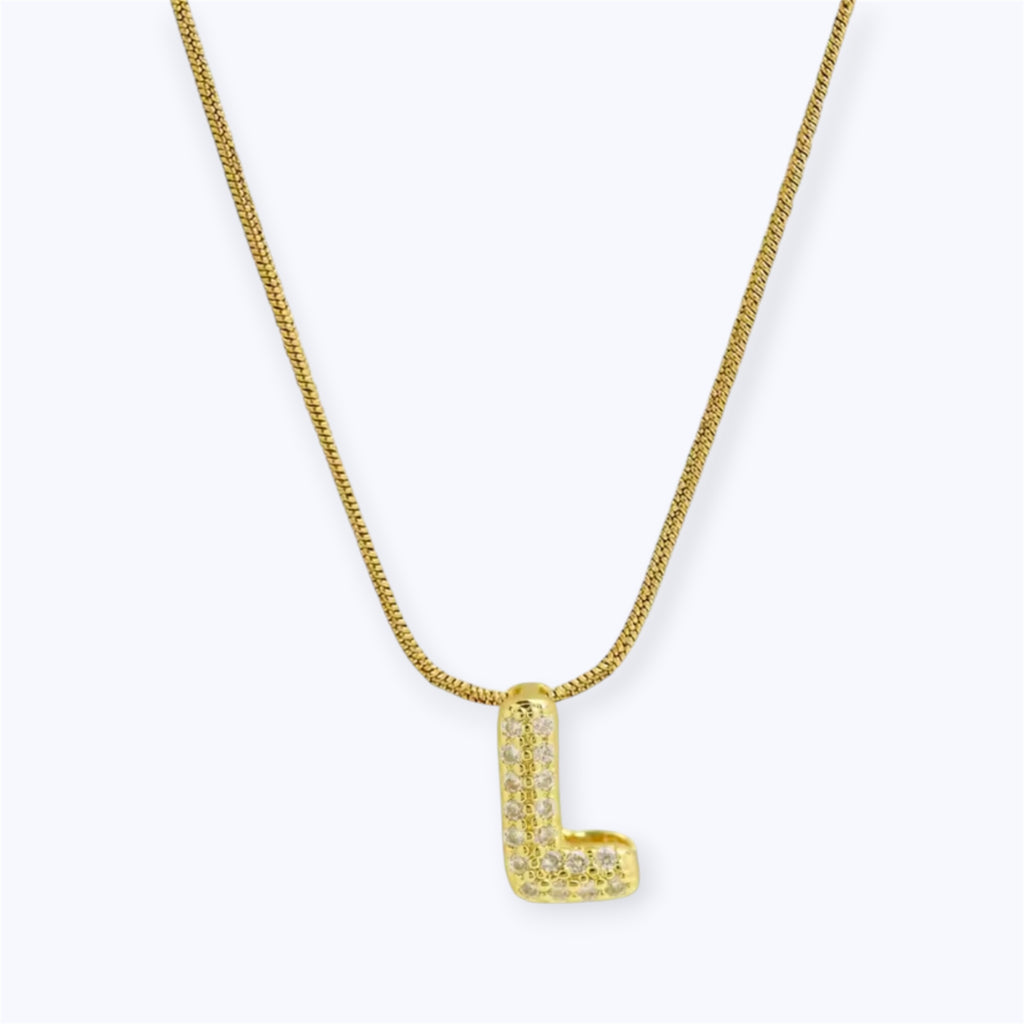 Gold bubble letter