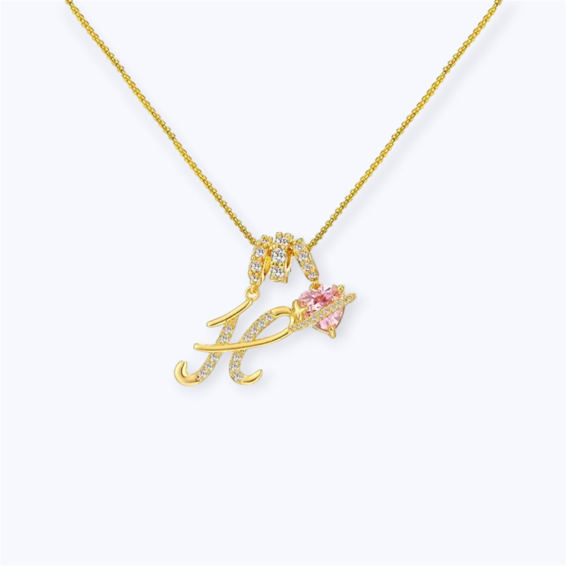 Embellished initial necklace