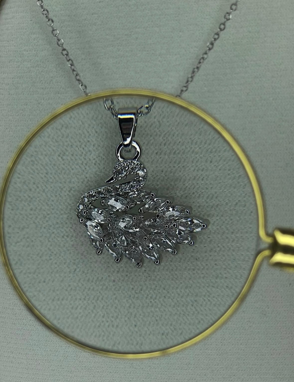 White swan necklace