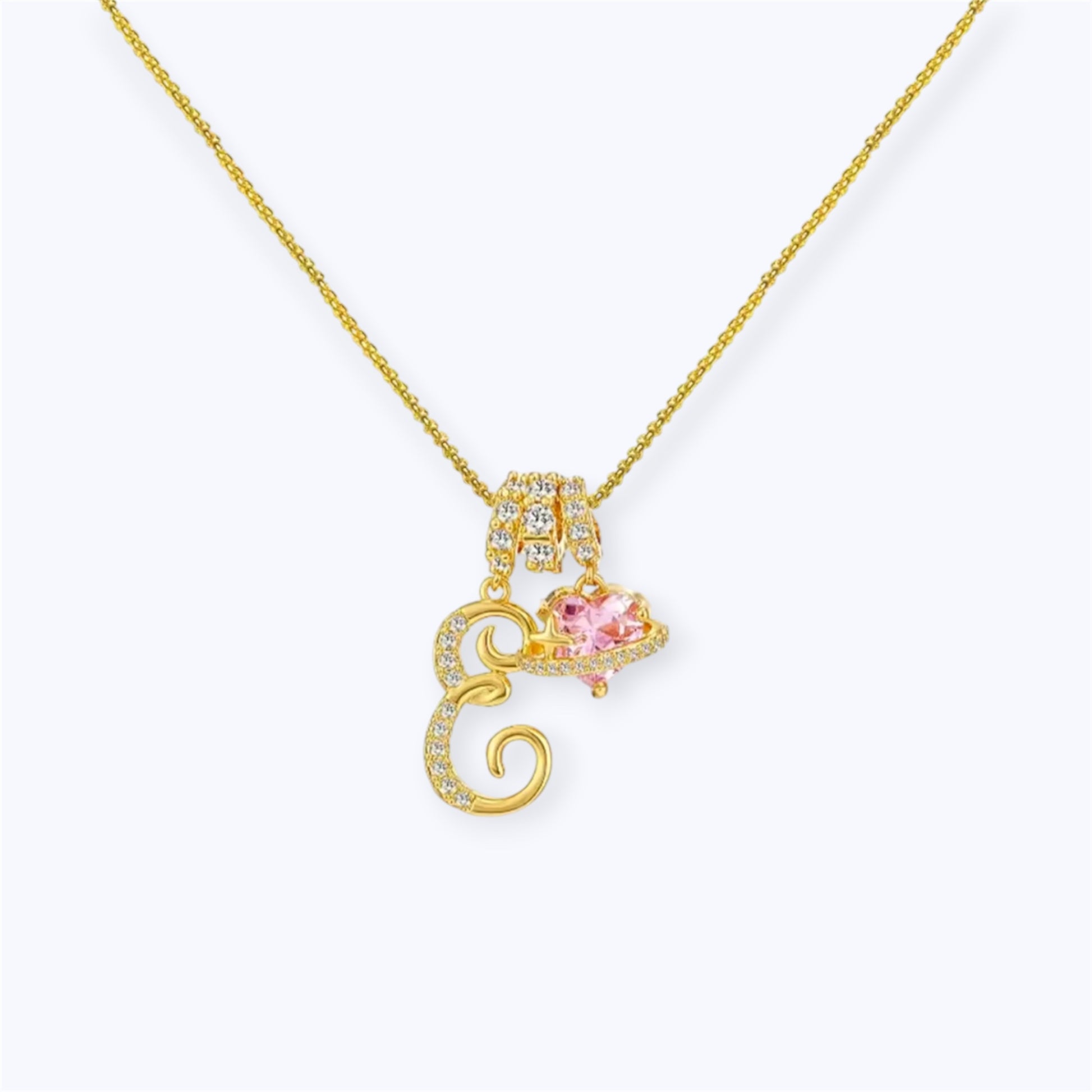 Embellished initial necklace