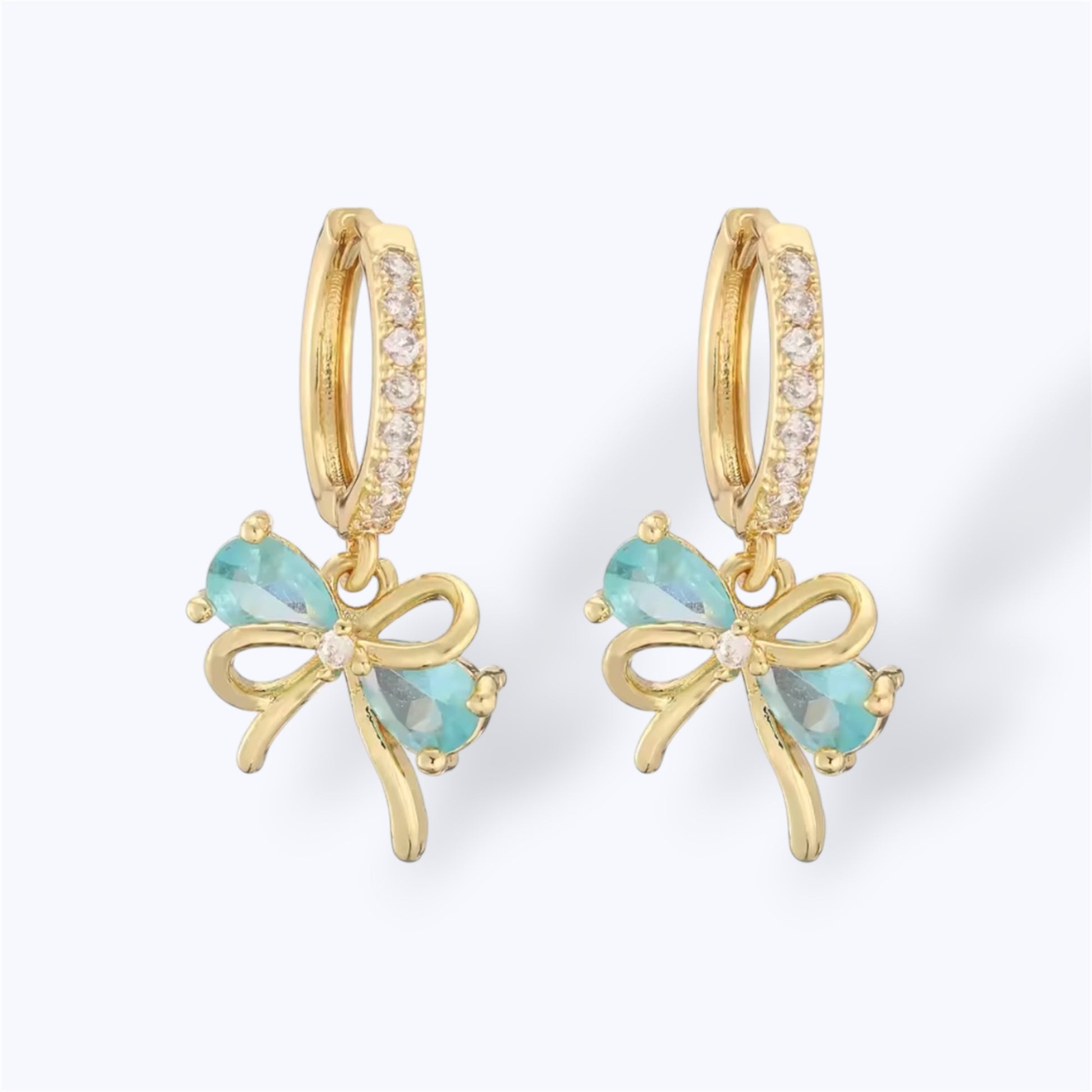 Floral charm earrings