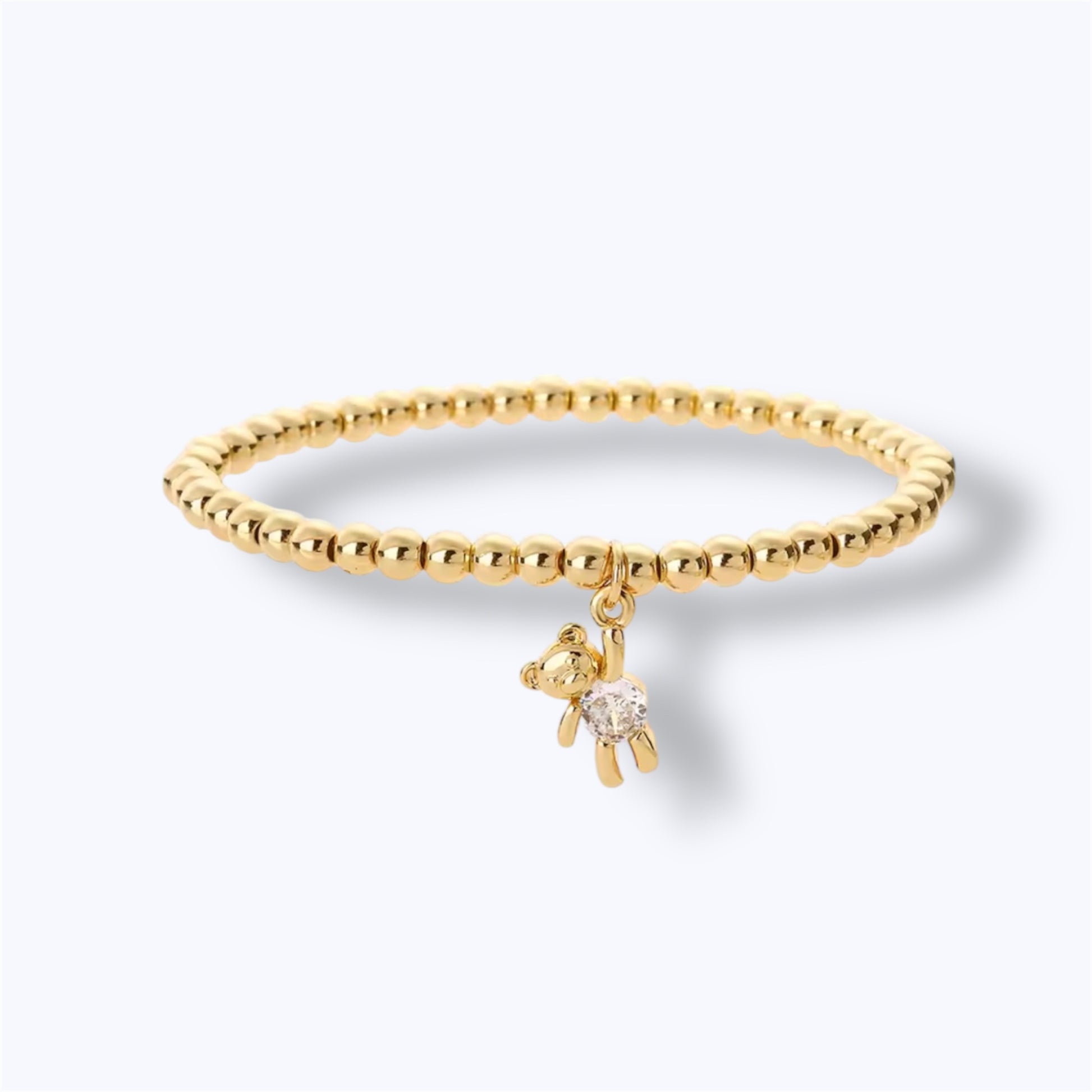 Golden bear charm bracelet