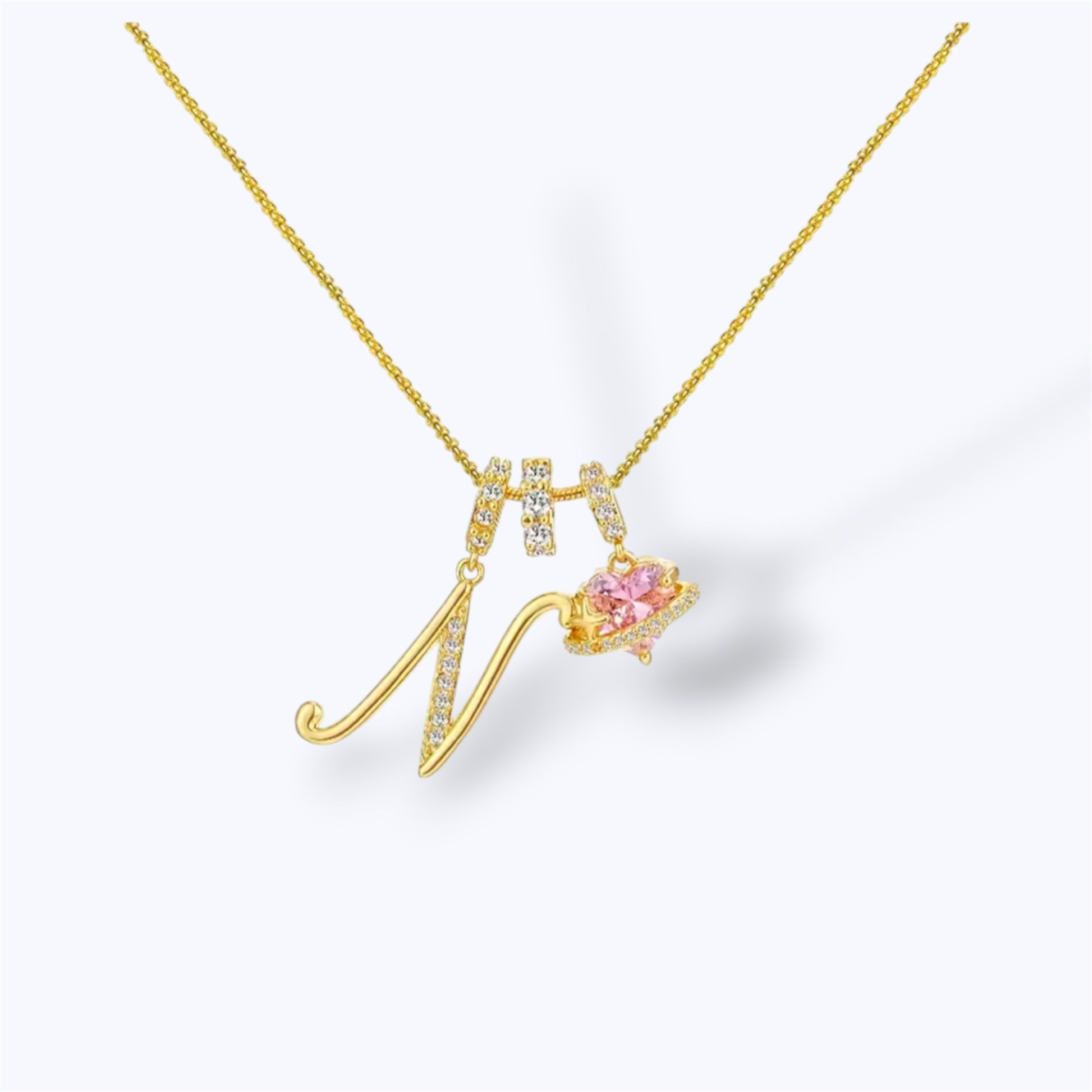 Embellished initial necklace