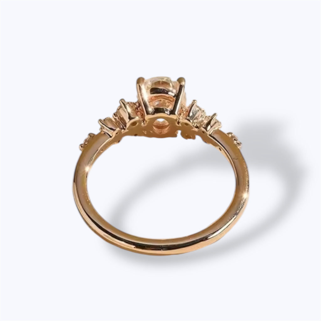 Dazzling Oval Moissanite Halo Ring