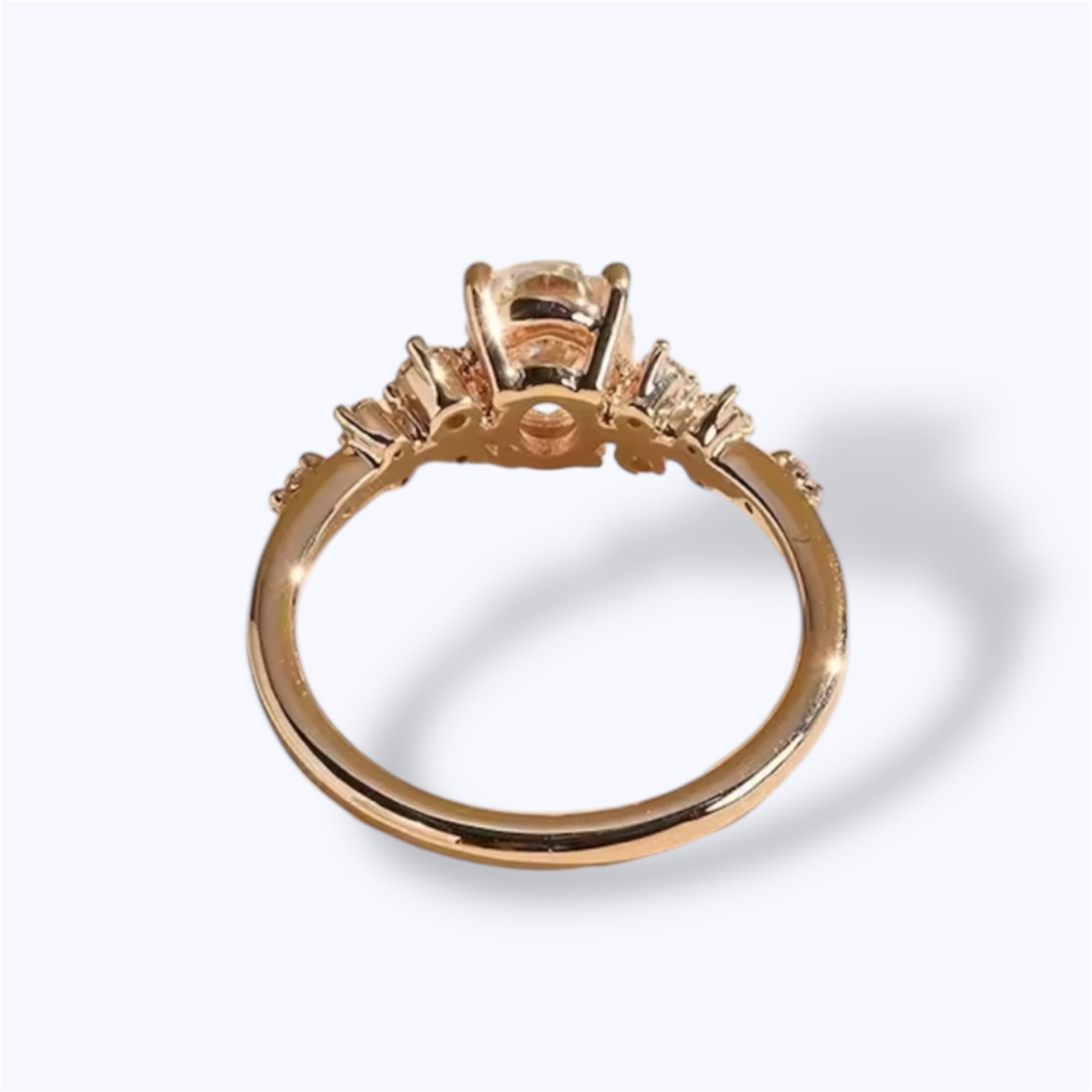 Dazzling Oval Moissanite Halo Ring