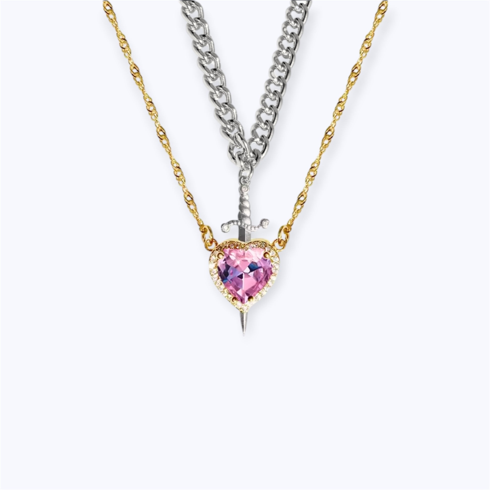 Heart & Sword Necklace
