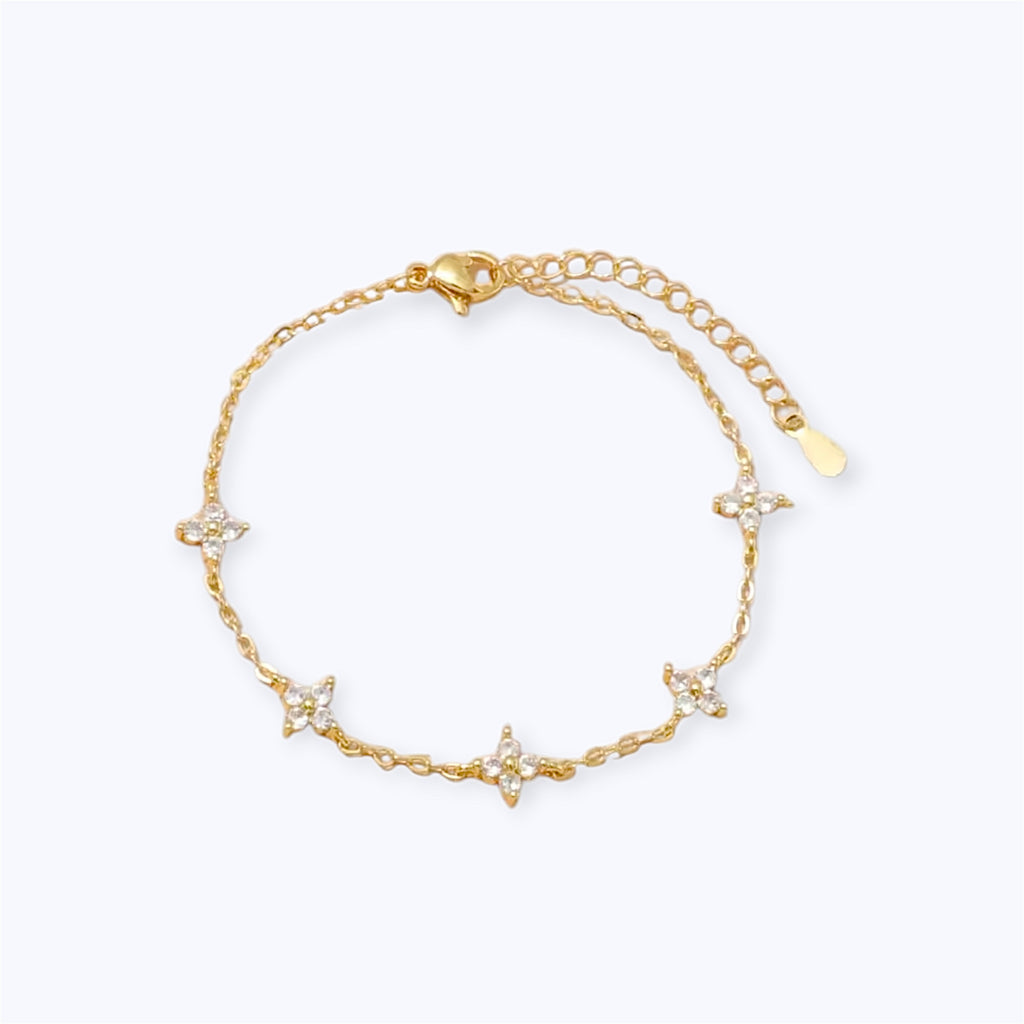 Flower motif bracelet