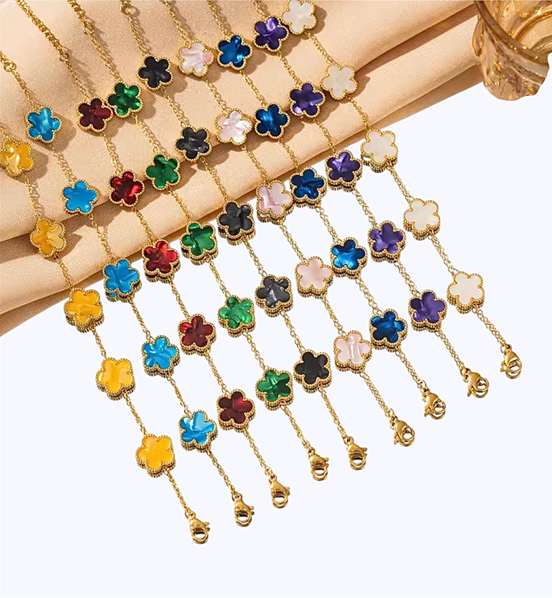 Shine clover bracelet