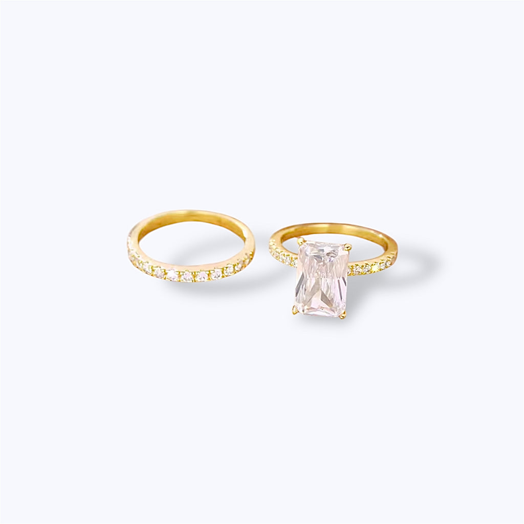 Rectangular statement ring