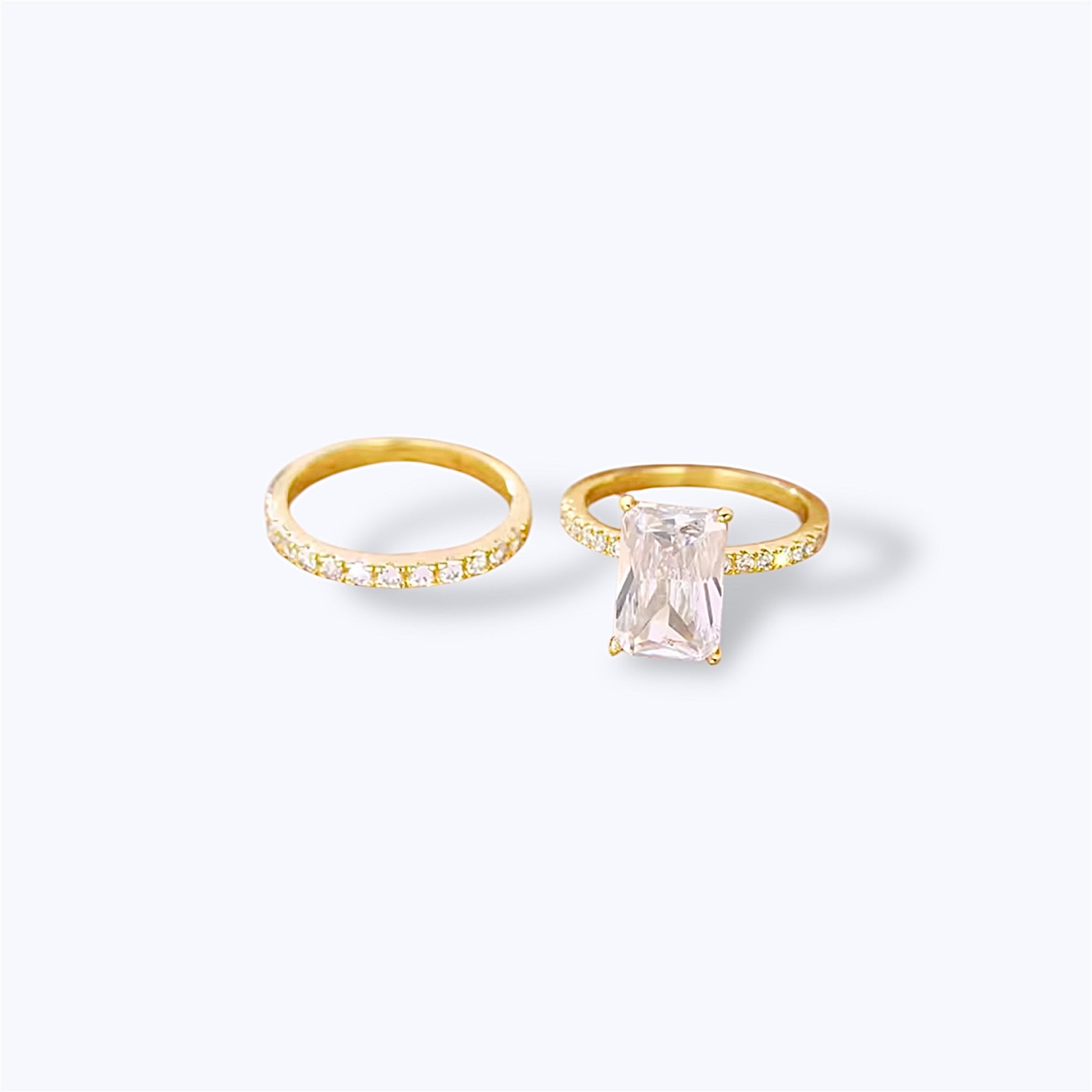 Rectangular statement ring