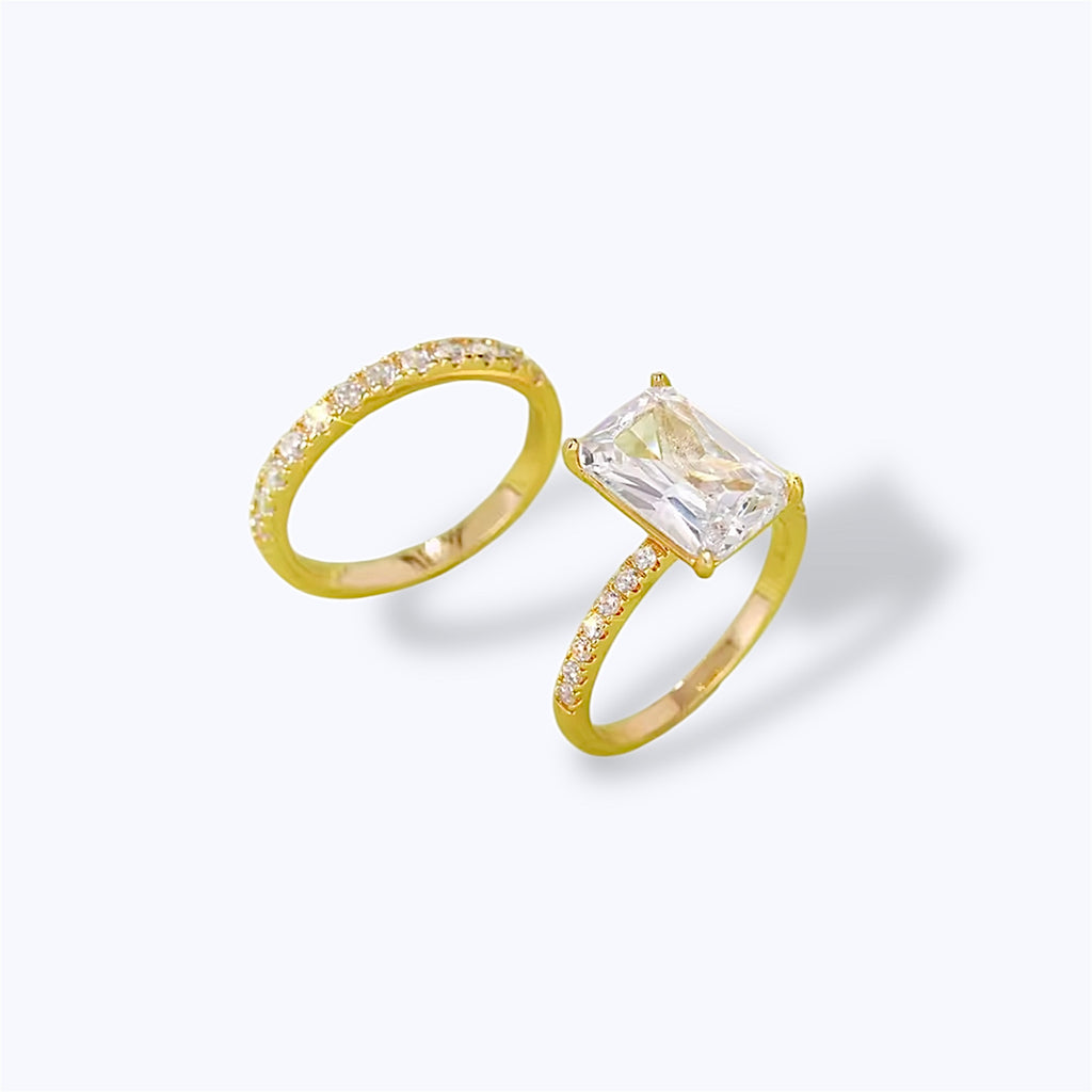 Rectangular statement ring