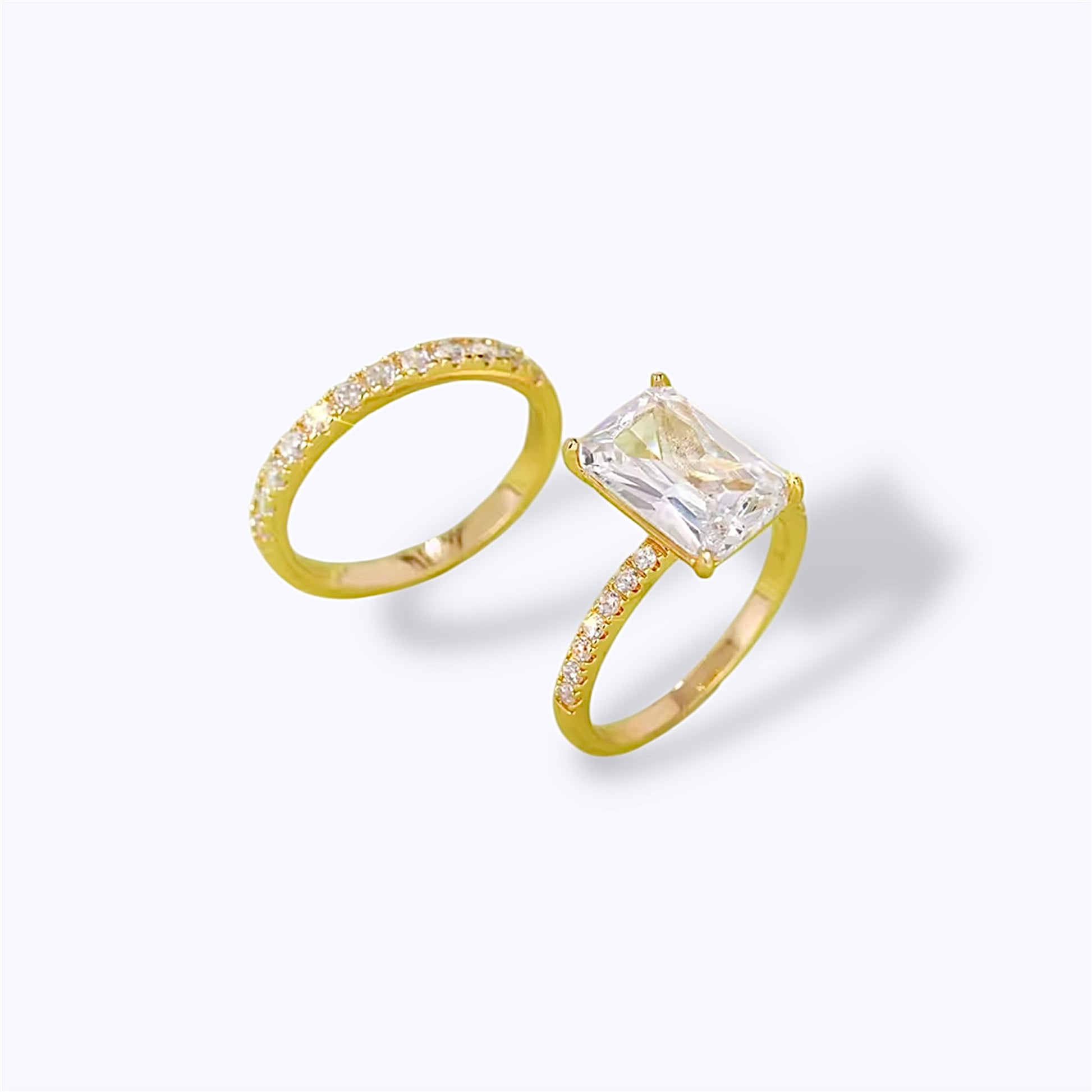 Rectangular statement ring