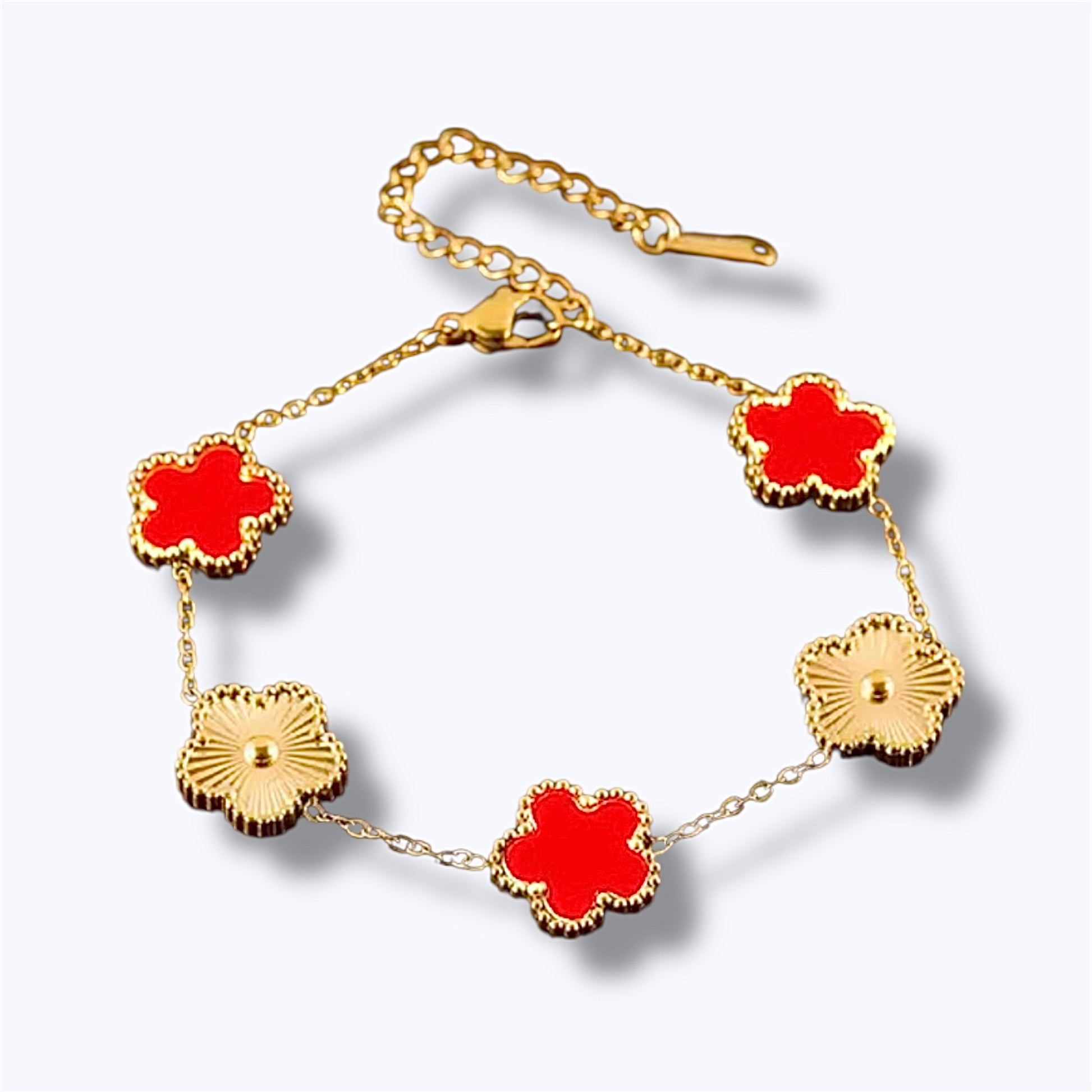 Stainless steel clover braclet