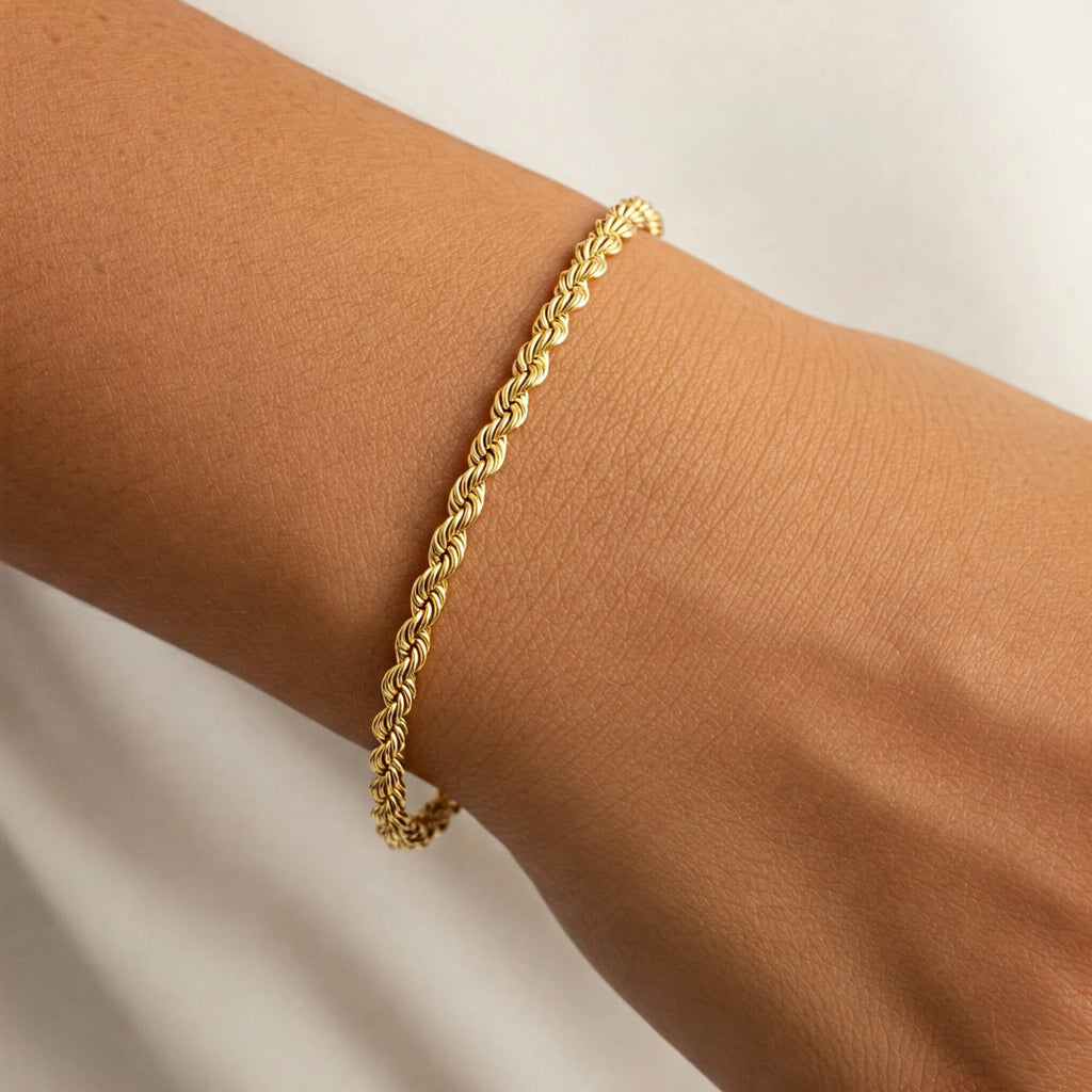 Gold twist bracelet