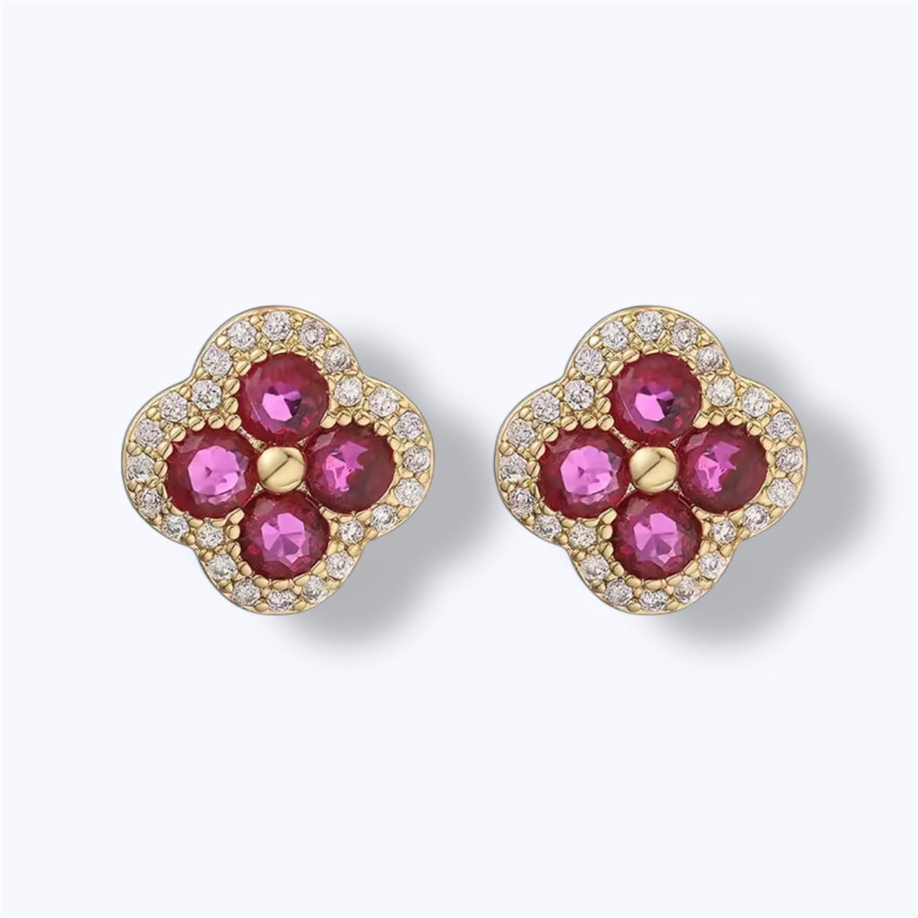 Golden bloom earrings