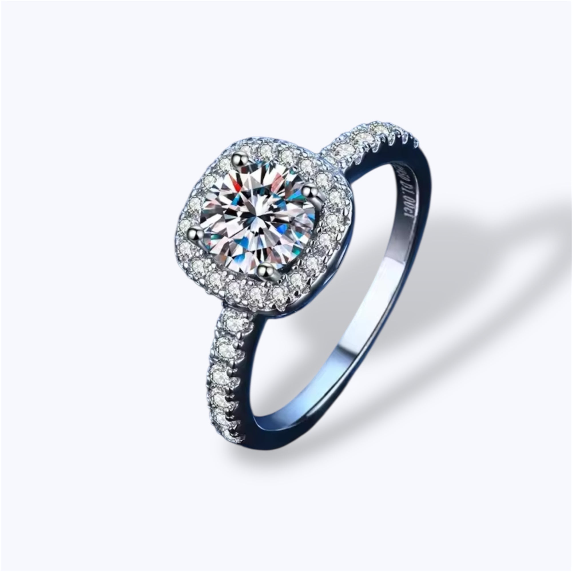 Deluxe Radiant Moissanite Ring