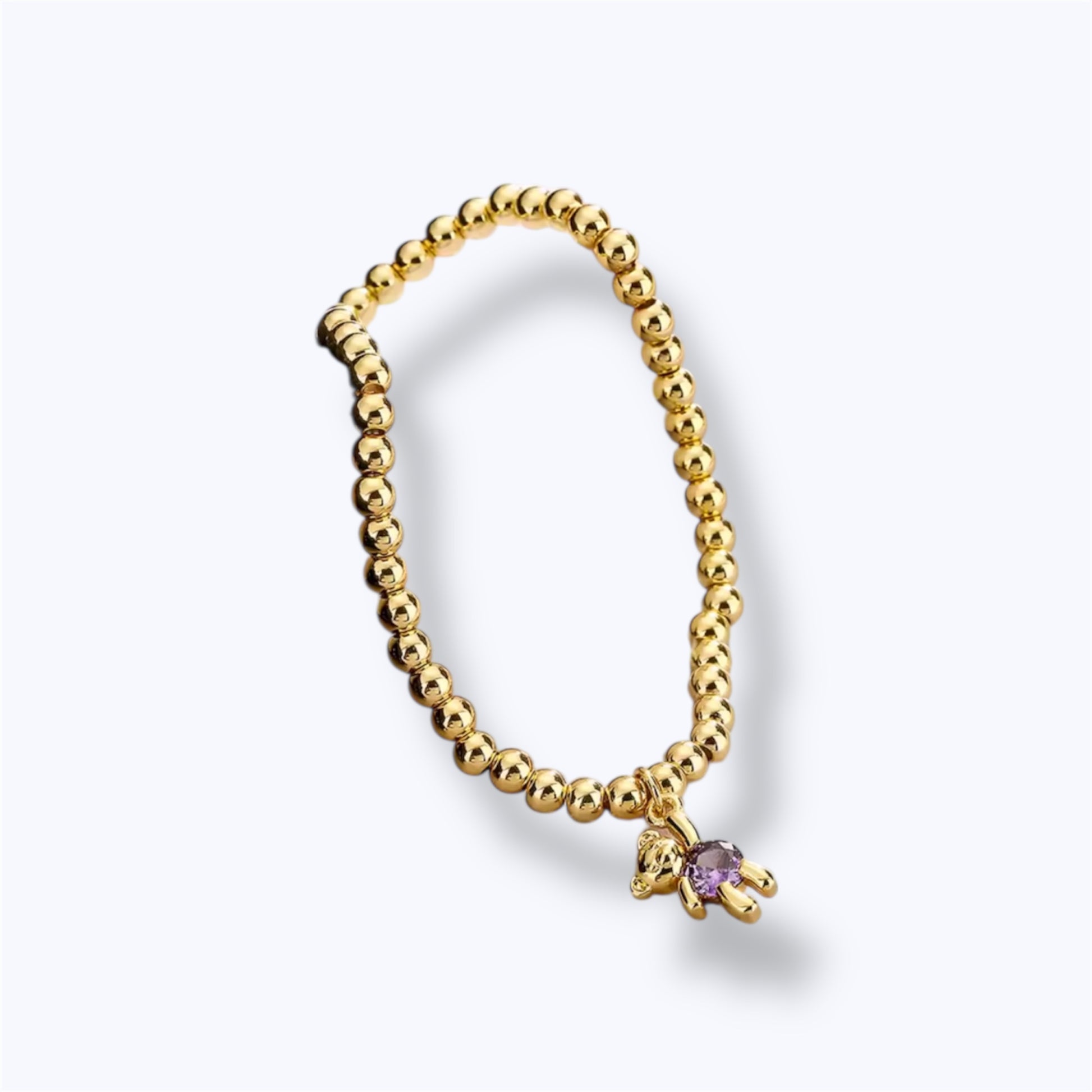 Golden bear charm bracelet