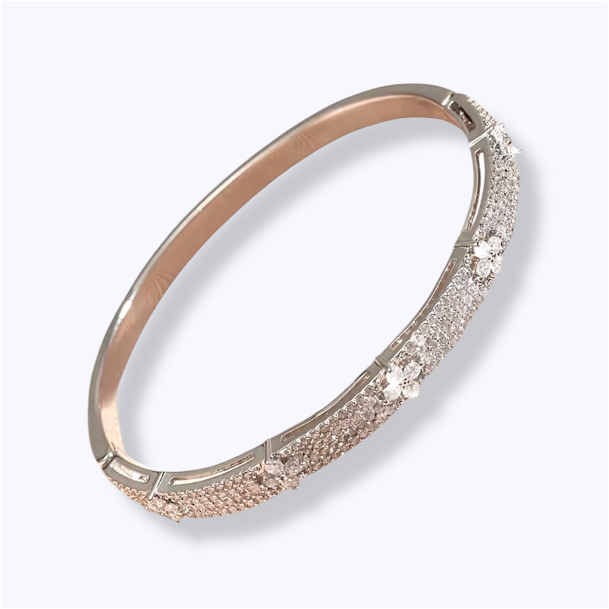 Crystal flower bangle