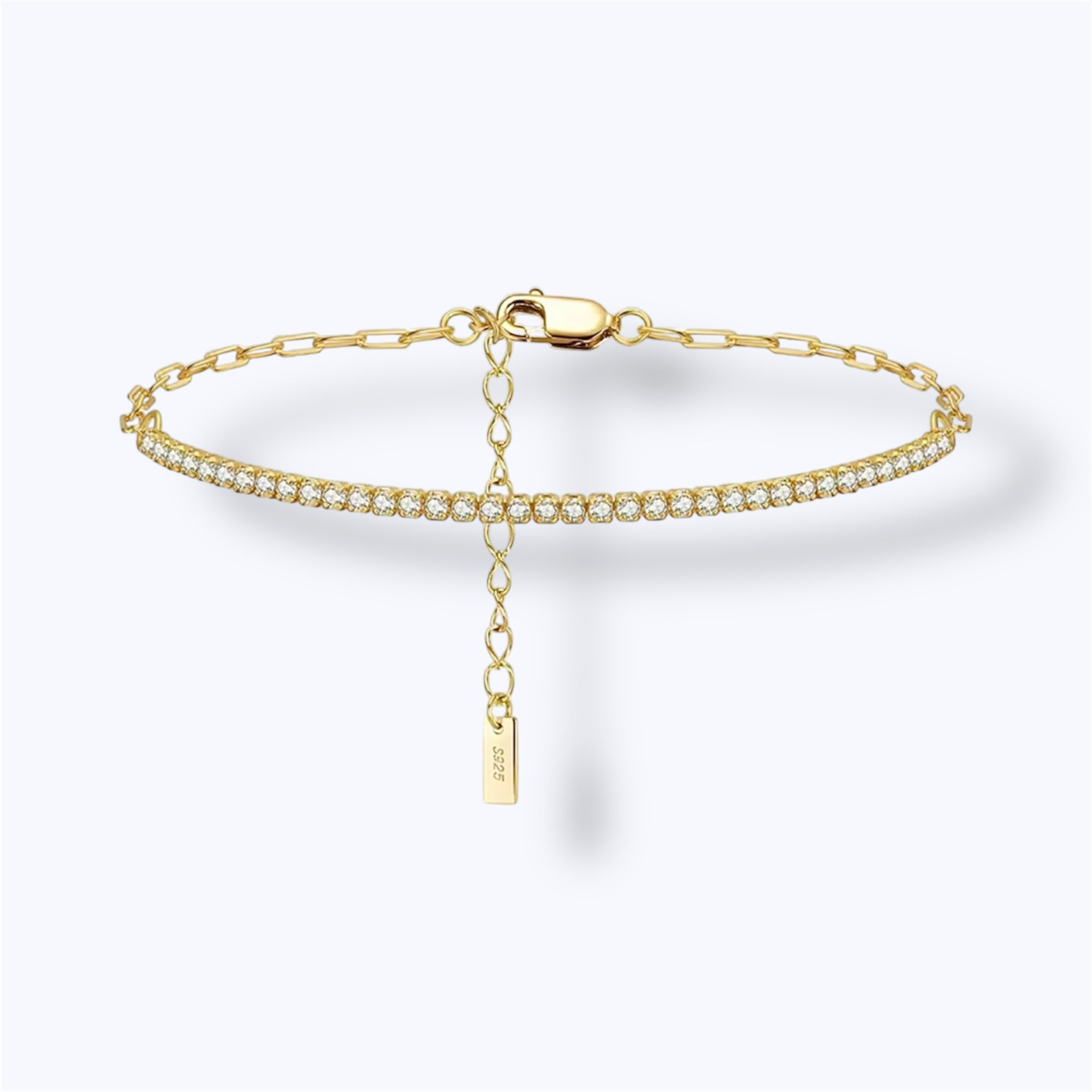 Gold tennis bracelet