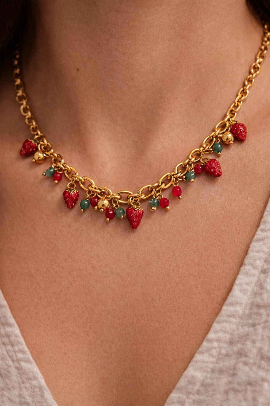 Strawberry devine necklace