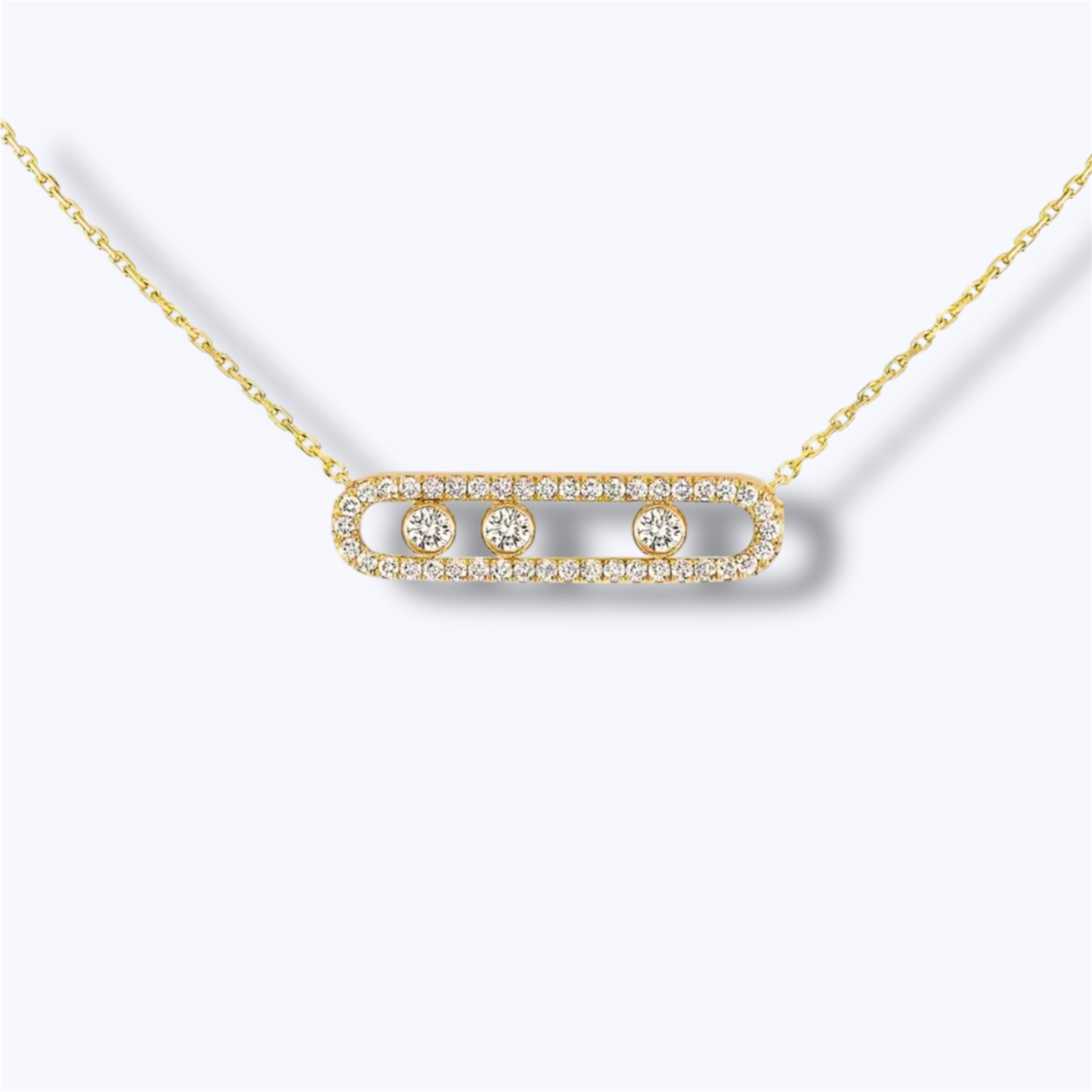 Sparkling Floating Stone Necklace