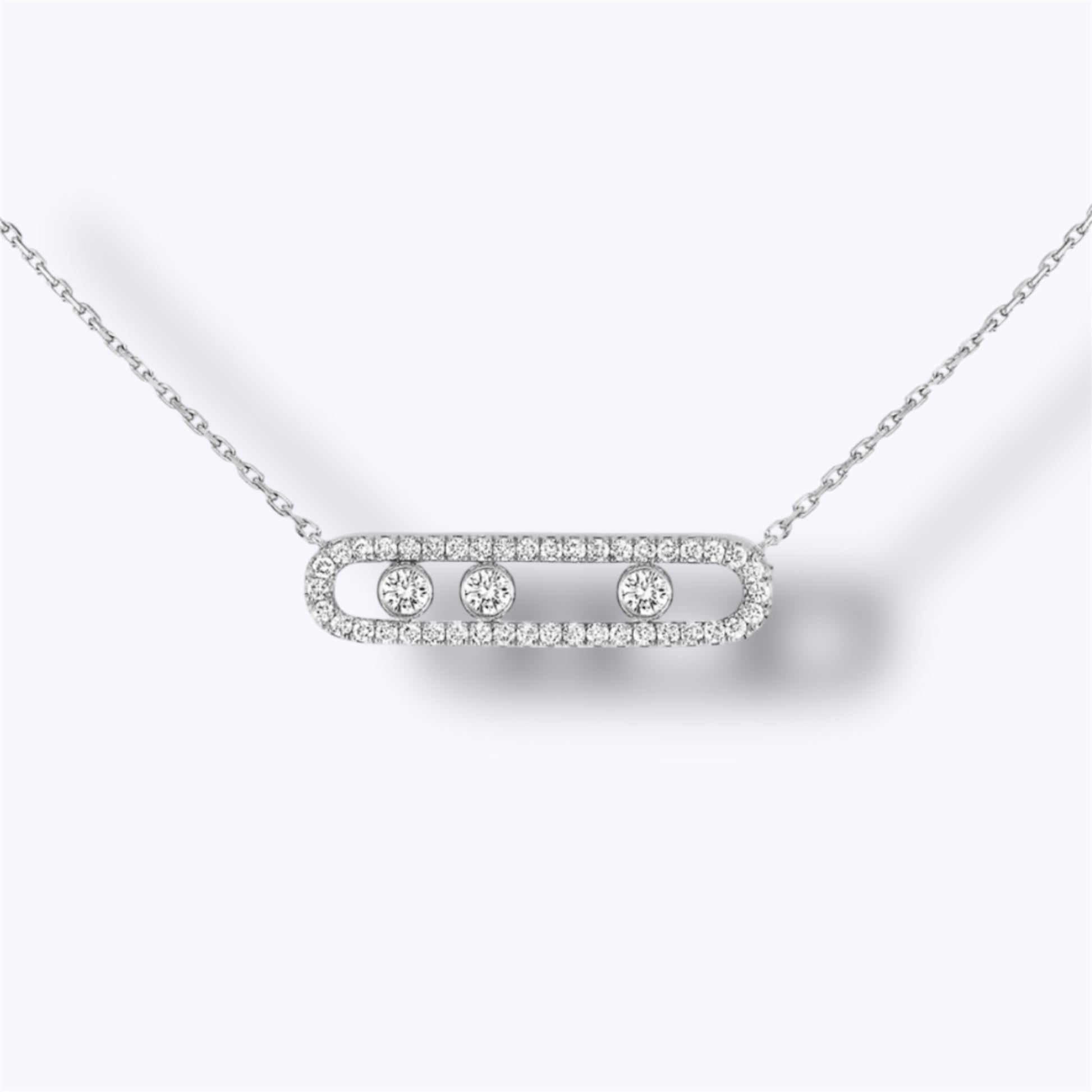 Sparkling Floating Stone Necklace