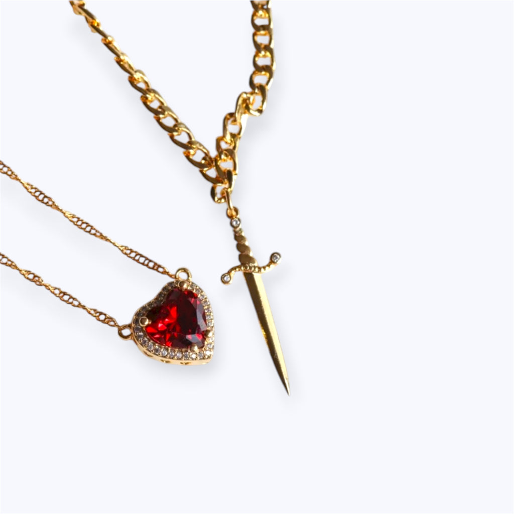 Heart & Sword Necklace