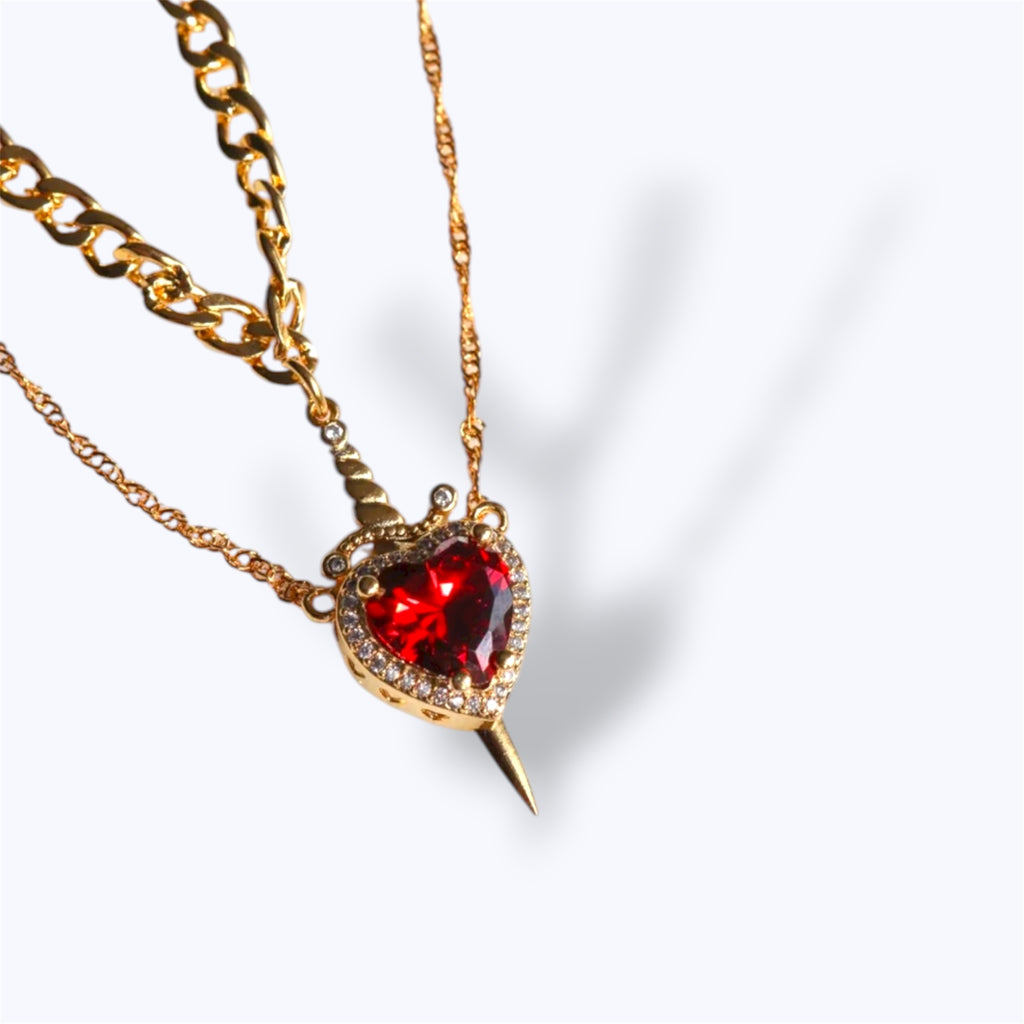 Heart & Sword Necklace