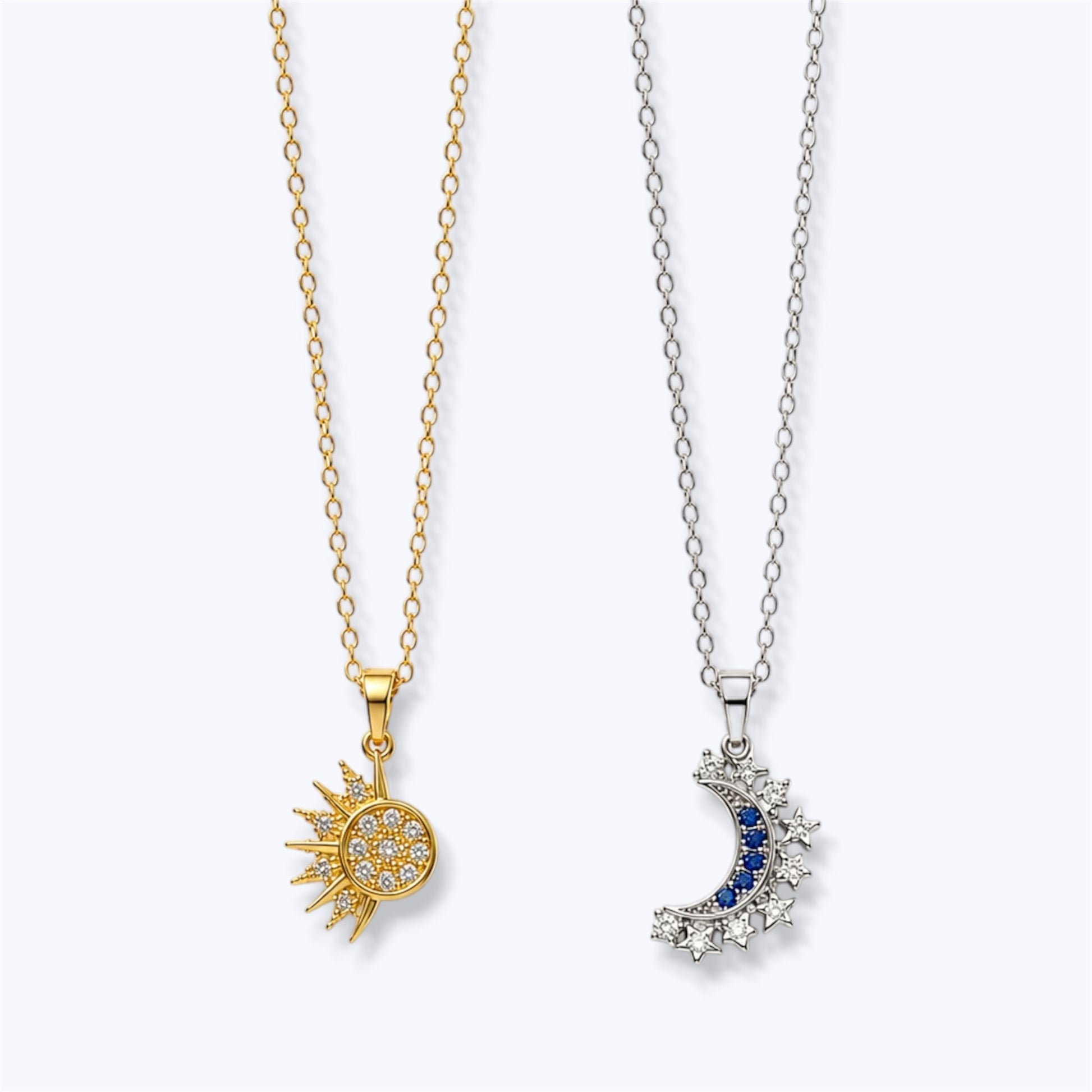 Sun & moon necklace