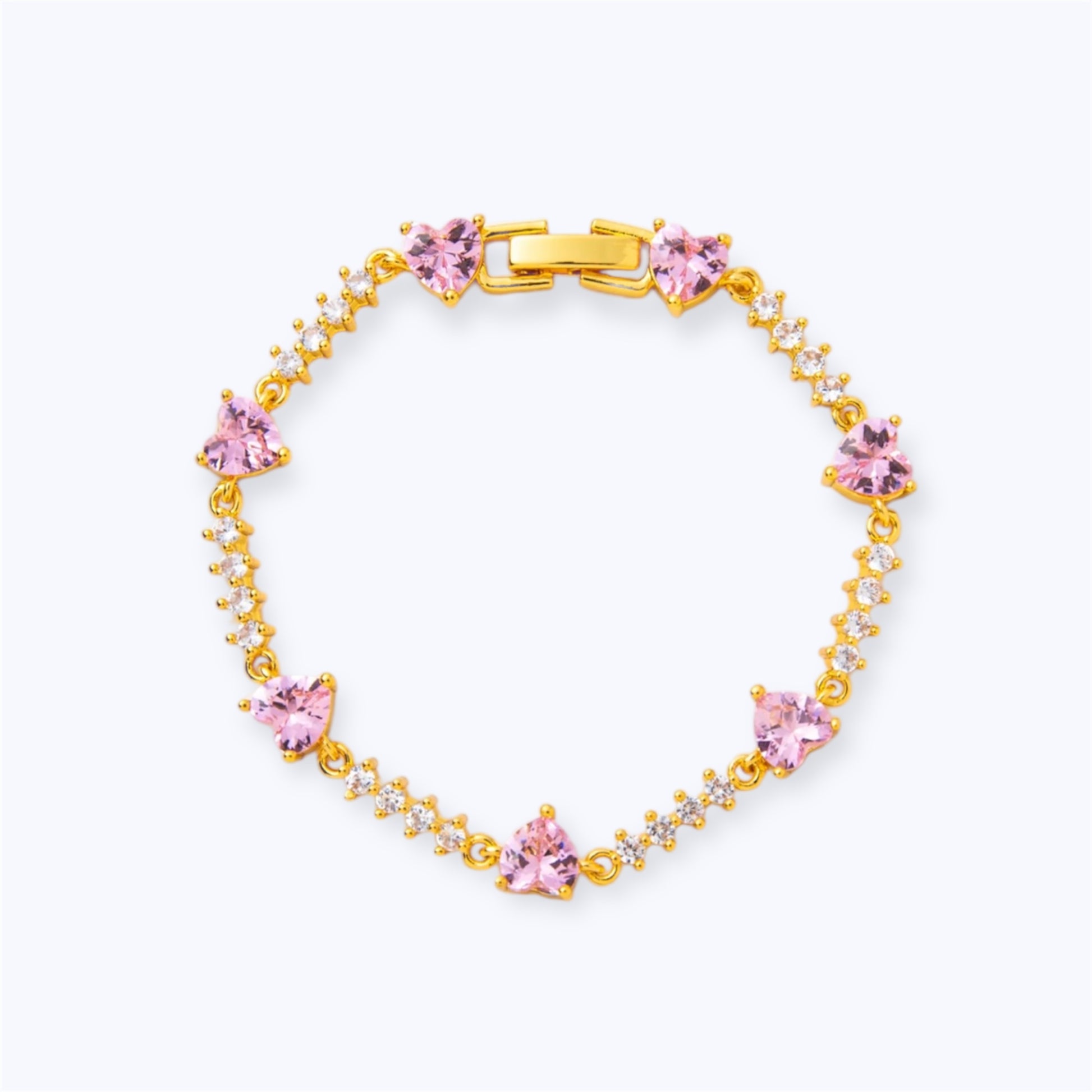 Pink heart bracelet