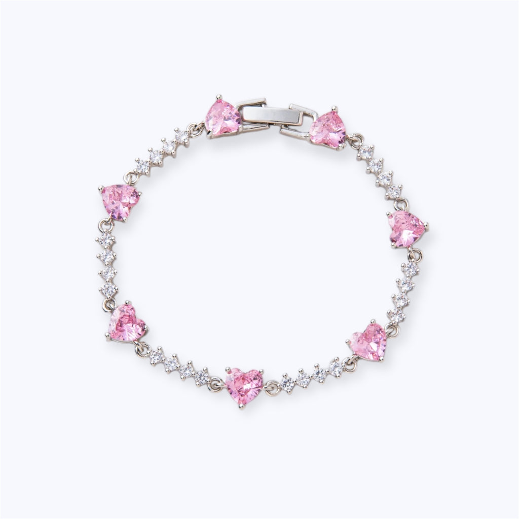 Pink heart bracelet